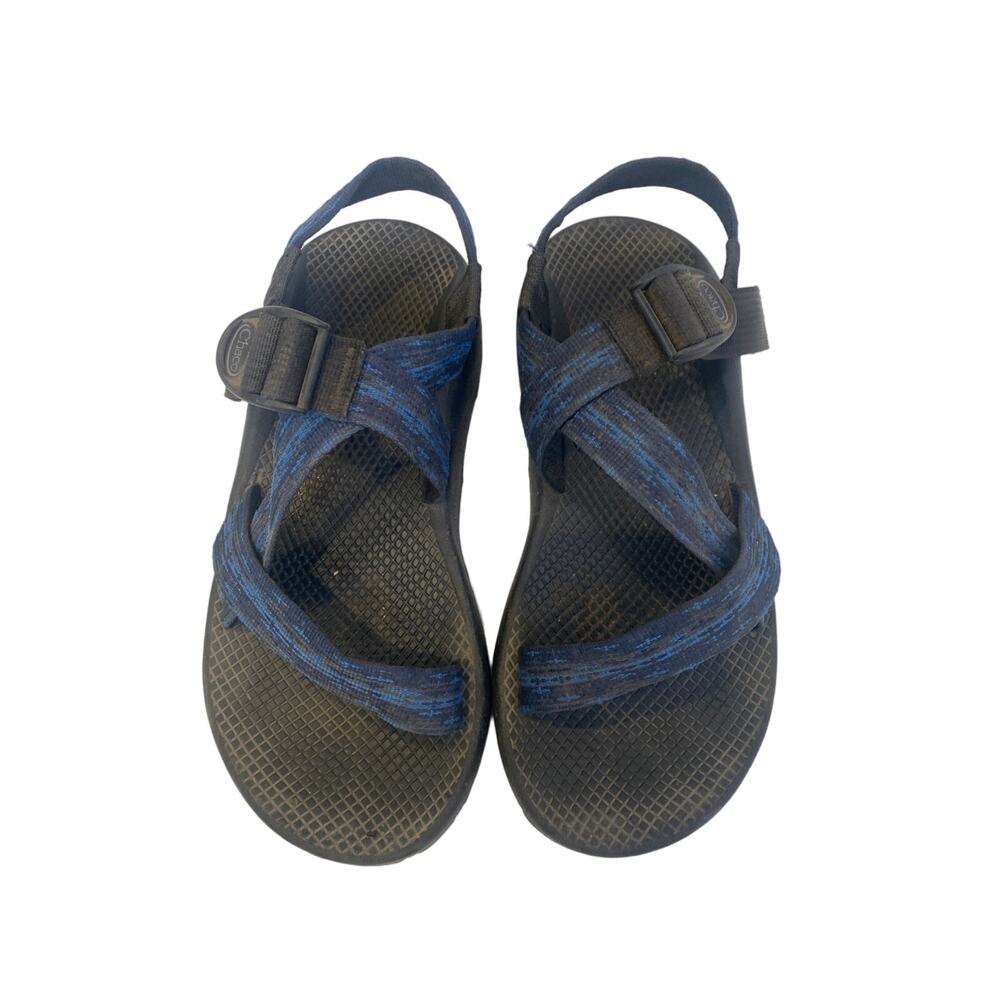 Chaco’s Z/1 Blue & Black Wide Strap Sandals Vibram Soles EUC Sz 8 Men’s Comfort